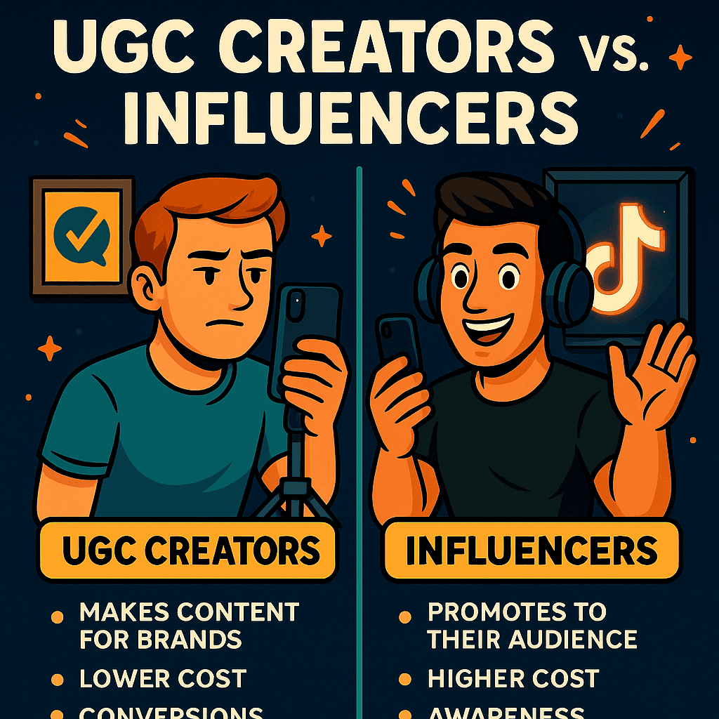 UGC Creators vs. Influencers: What’s the Real Difference? (And Who Should You Hire?)